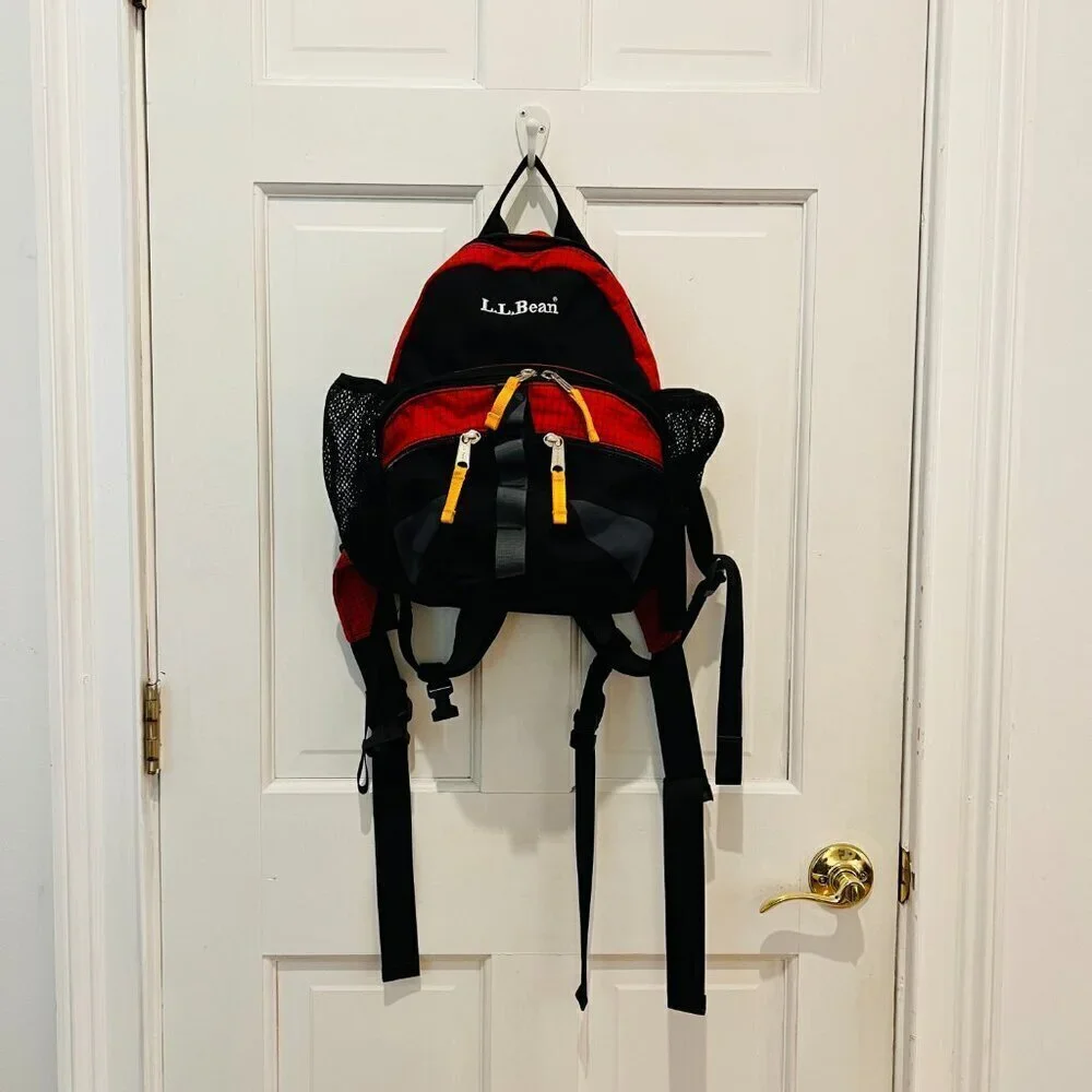 Vitnage LL Bean White Mountain Hiking Backpack Red & Black